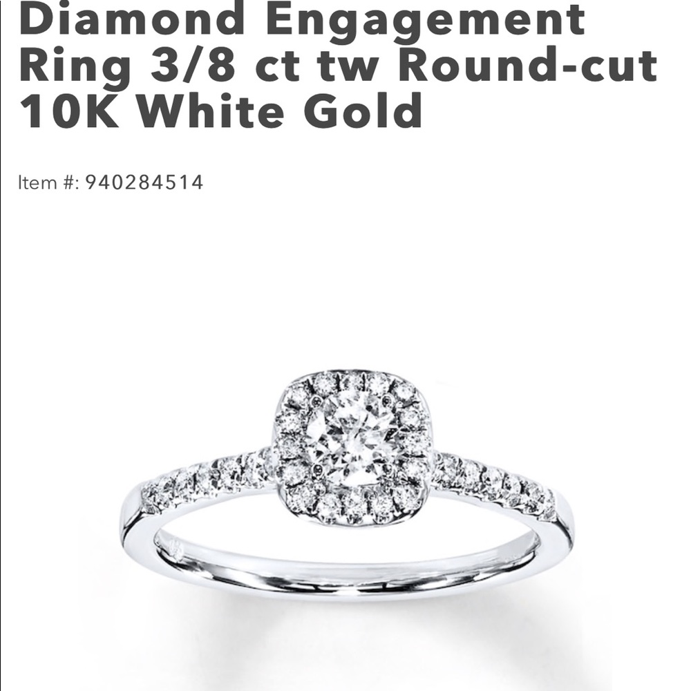 10k Halo Diamond Engagement Ring